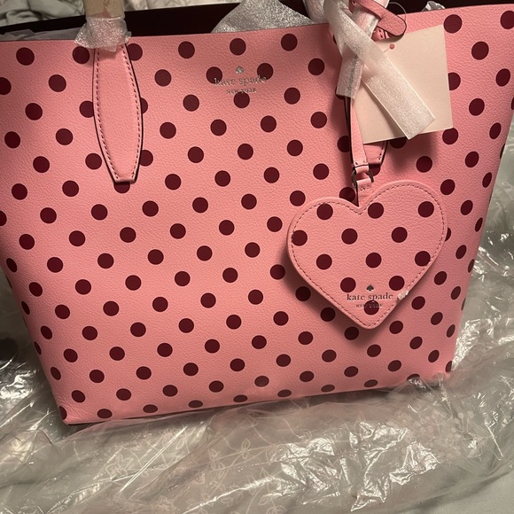 Kate Spade Arch Love Birds Small Reversible Tote Leather Multi, New Sealed, $299 - Picture 7 of 12